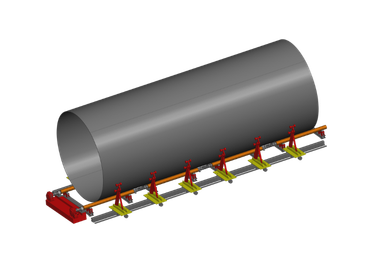 Rouleaux d'ajustement de réservoirs pour la fabrication de réservoirs lourds